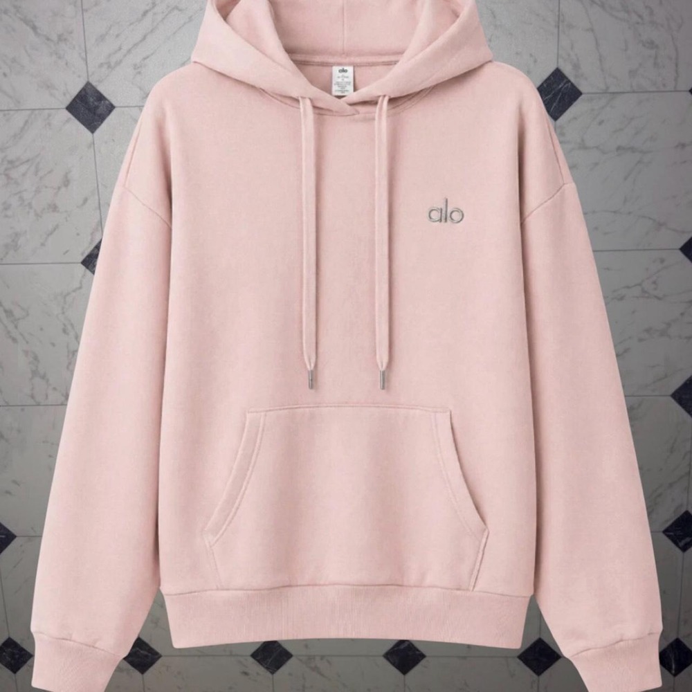 Alo Accolade Hoodie Ballet Pink NWT Size XS